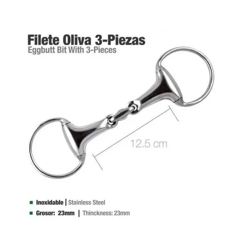 FILETE OLIVA 3 PIEZAS INOX