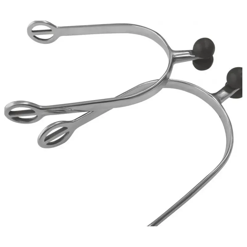 ESPUELAS FEELING DE ACERO INOX CON RULETA DE PLASTICO