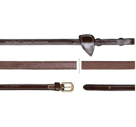 RIENDAS DYON DE PIEL Y GOMA CON TOPES