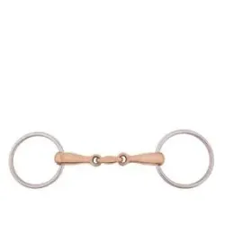 MOUTH SNAFFLE BR CUPRION SOLID S.S. 18MM DOUBLE BROKEN