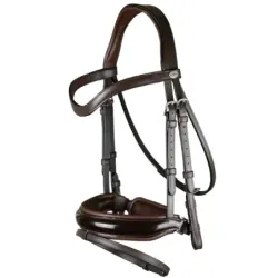 CABEZADA PATENT LARGE CRANK NOSEBAND BRIDLE WITH FLASH