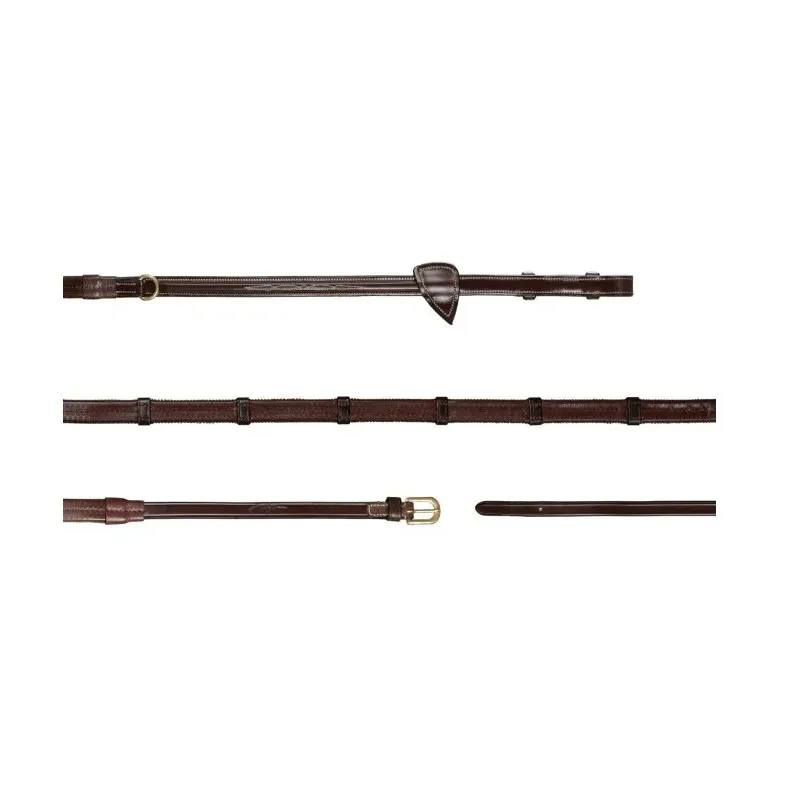 DY05T 1/2 HOWLETT RUBBER REINS WITH 7 LEATHER LOOPS