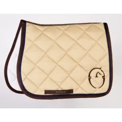 SUDADERO VESTRUM MODELO BONN COLOR BEIG BORDE AZUL Y MARRON