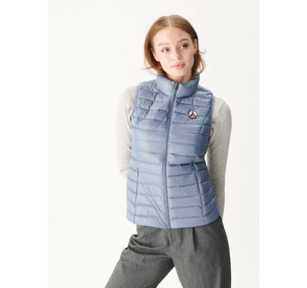 CHALECO JOTT PARA MUJER MODELO SEDA COLOR BLEAU DELAVE