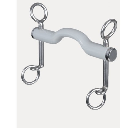 BOCADO DE DOMA CORTO CON BARRA CURVADA PARA LA LENGUA