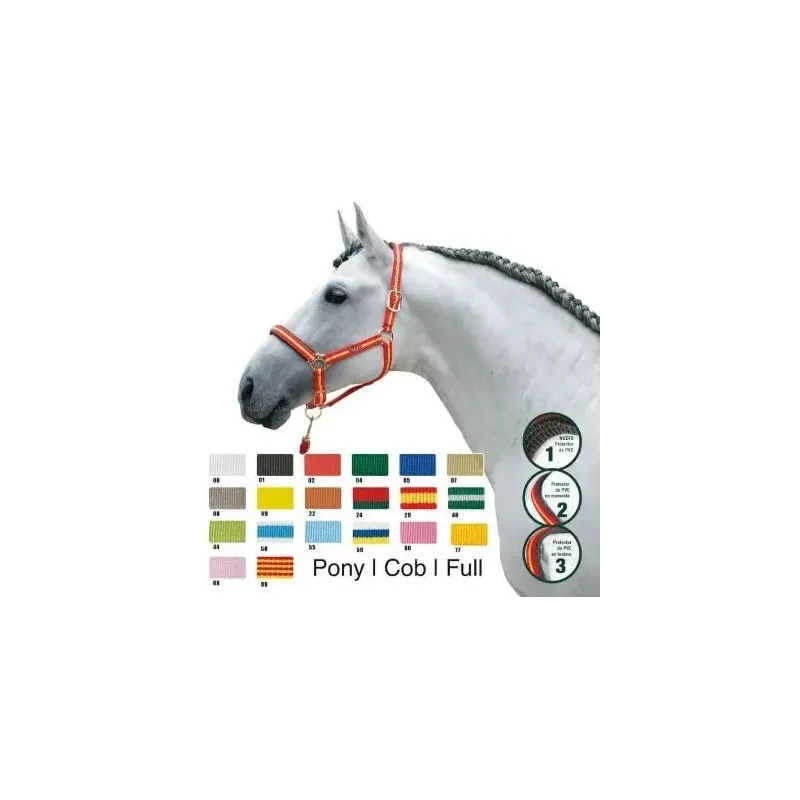 CABEZADA CUADRA NYLON CON MOSQUETON ZALDI