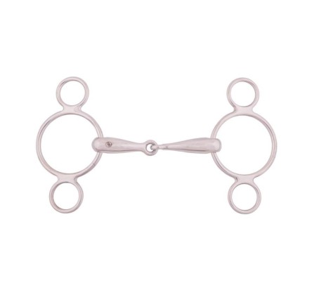 MOUTH SNAFFLE BR PESSOA 3 RINGS SOLID 18MM