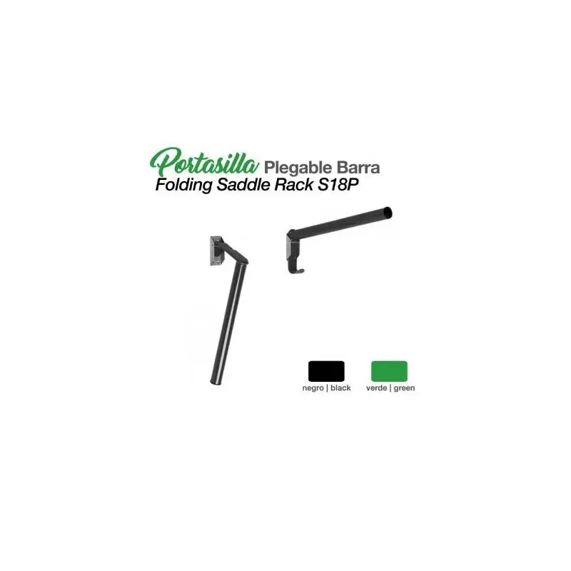 PORTASILLAS PLEGABLE BARRA S18 NEGRO